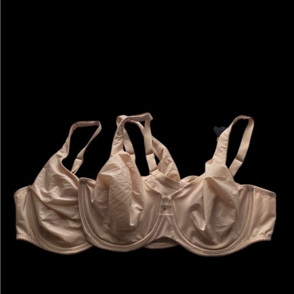 Wacoal Bra Lot 2 Woman 44DD Tan First Instinct Keyhole Bra 855280 Underwire - Picture 1 of 12